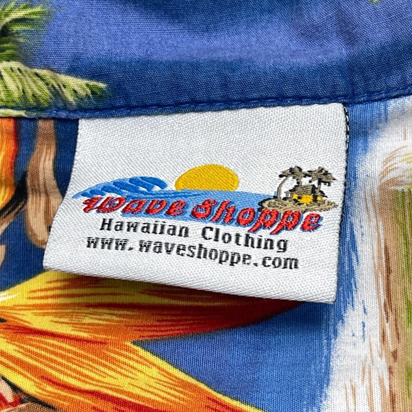 Wave Shoppe Mens Hawaiian Camp Aloha Shirt 4X Big Multicolor Floral - Picture 2 of 8